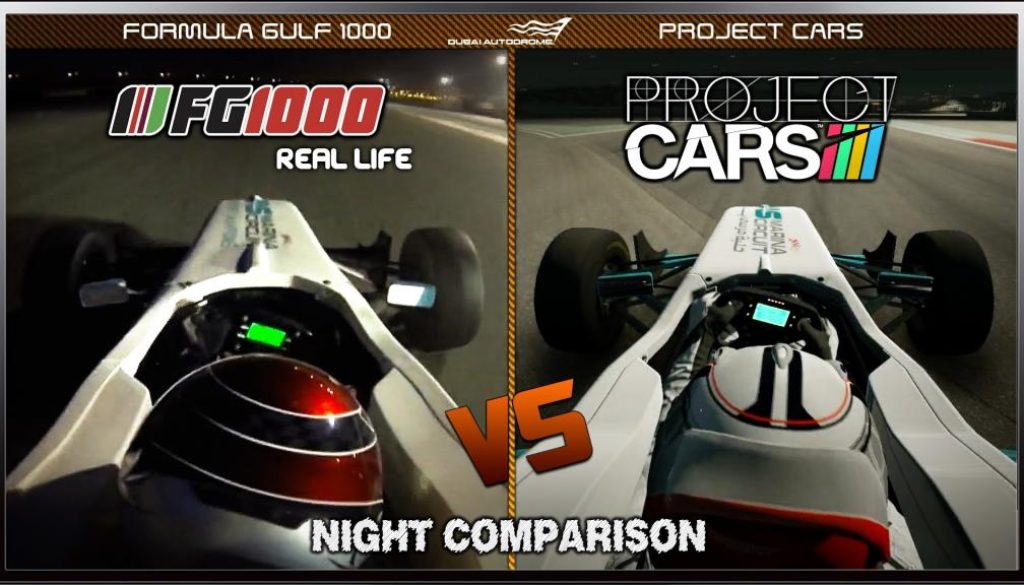 A Night Duel Between Project CARS and Real Life Footage
