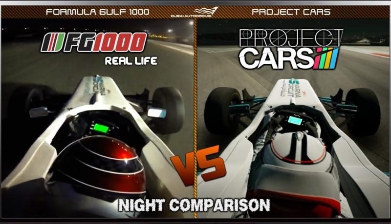 A Night Duel Between Project CARS and Real Life Footage
