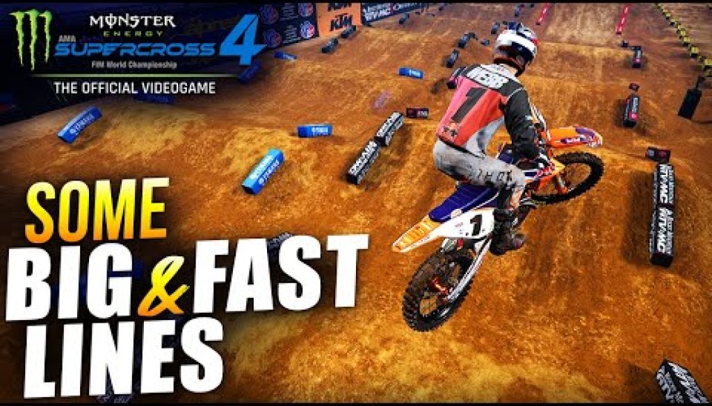 Monster Energy Supercross 4 – Some Big & Fast Lines Gameplay